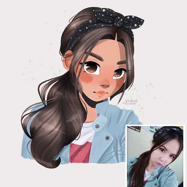 Cute cartoon portrait | Custom Portrait | Personalized | Family | Gift idea | Digital | Couples |