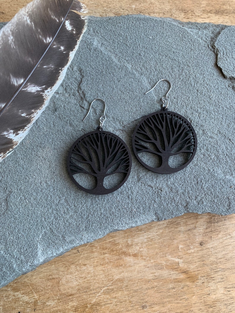 Wood earrings