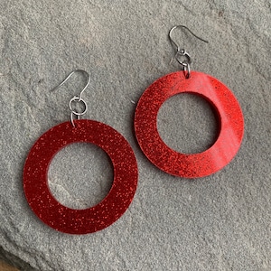 Glitter donut hoops