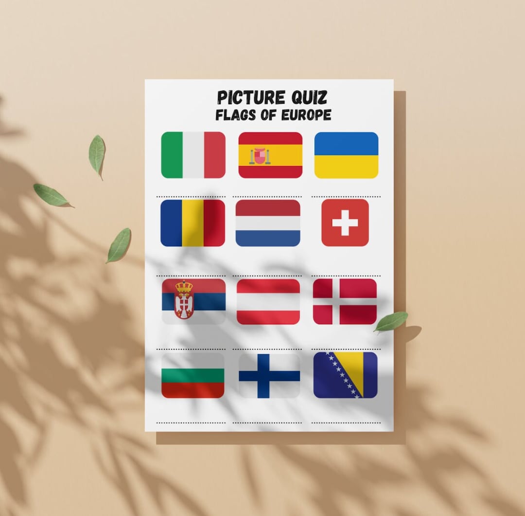 Europe with Flags Quiz