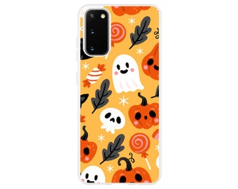 Spooky Happy Halloween Limited Addition Flexi Phone Case Iphone Samsung Pumpkin Black Cat Candy Sweets Skulls Seasonal Gift For Him/Her