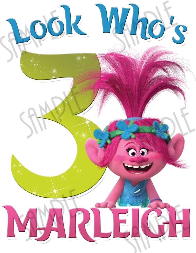 Download Trolls poppy Look Who's Birthday Girl Svg INSTANT DOWNLOAD | Etsy