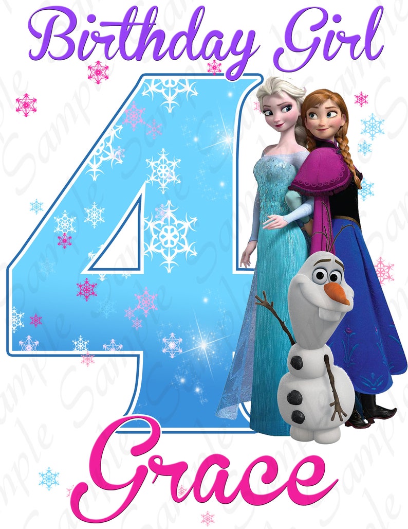 Download Clothing T Shirts Disney Frozen Queen Elsa Olaf Birthday Girl Svg Instant Download Custom Matching Birthday Party Shirt Iron On Transfer Printable Diy Clipart