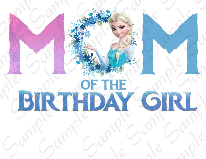 Download Disney Frozen Elsa Mom of Birthday Girl Flower wreath Svg ...