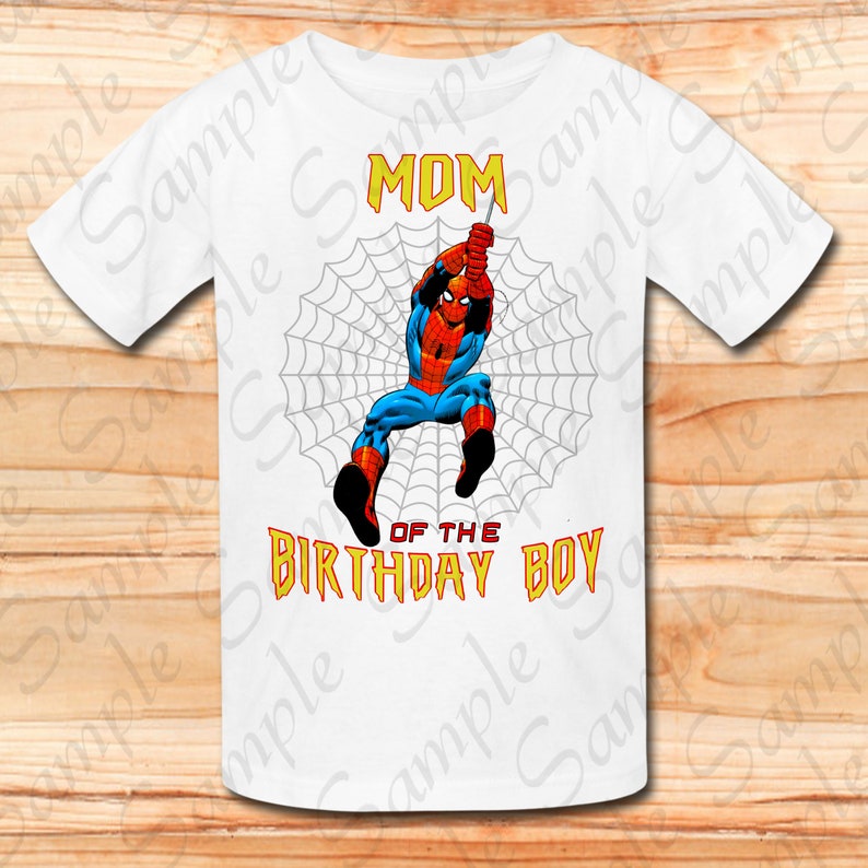 Download T Shirts Spiderman Marvel Mom Of The Birthday Boy Svg Instant Download Personalized Matching Birthday Shirt Iron On Transfer Printable Diy Cut File Graphic Tees