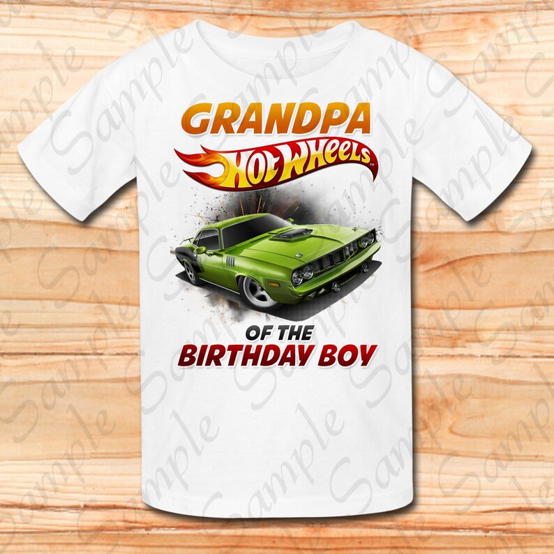 Download T Shirts Shirts Tees Hot Wheels Grandpa Of Birthday Boy Svg Instant Download Custom Matching Birthday Party Shirt Iron On Transfer Printable Diy Cut File Clipart