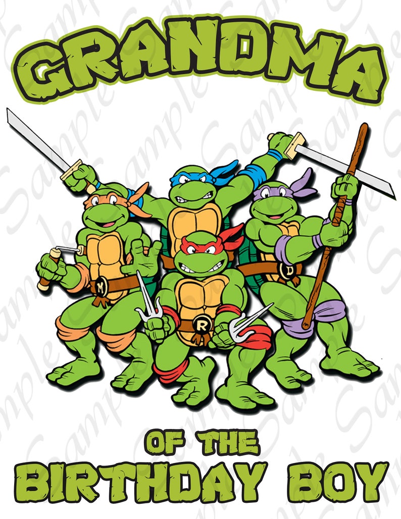 Download Teenage Ninja Mutants Turtles Grandma Of Birthday Boy Svg Instant Download Custom Matching Birthday Party Shirt Iron On Transfer Printable Clothing Tops Tees Cartamz Com