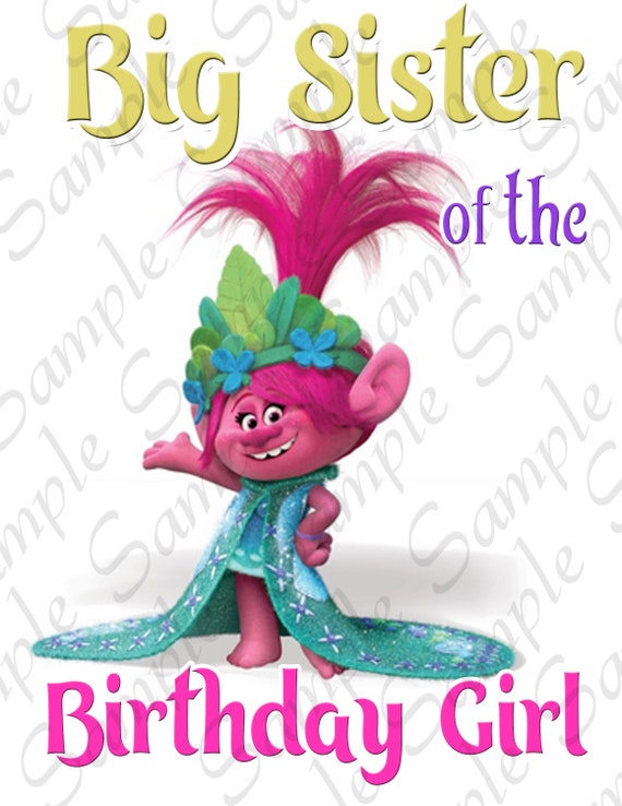 Download Trolls Poppy Big Sister Of Birthday Girl Svg Instant Download Etsy