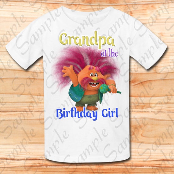 Trolls King Gristle Godfather of Birthday Girl Svg INSTANT DOWNLOAD Custom Matching birthday party shirt Iron on transfer Printable cut file