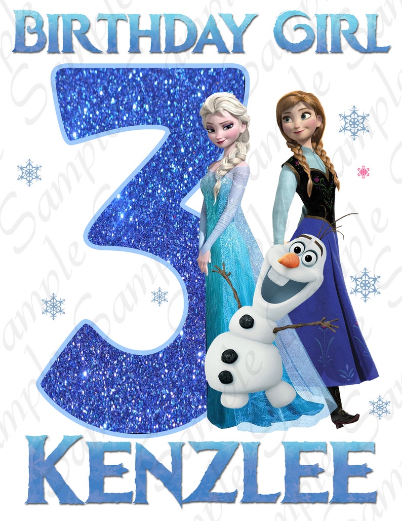 Download Disney Frozen Elsa Anna Birthday Girl Olaf Princess Svg | Etsy