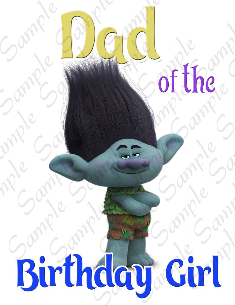 Download Trolls Branch Dad of the Birthday Girl Svg INSTANT ...