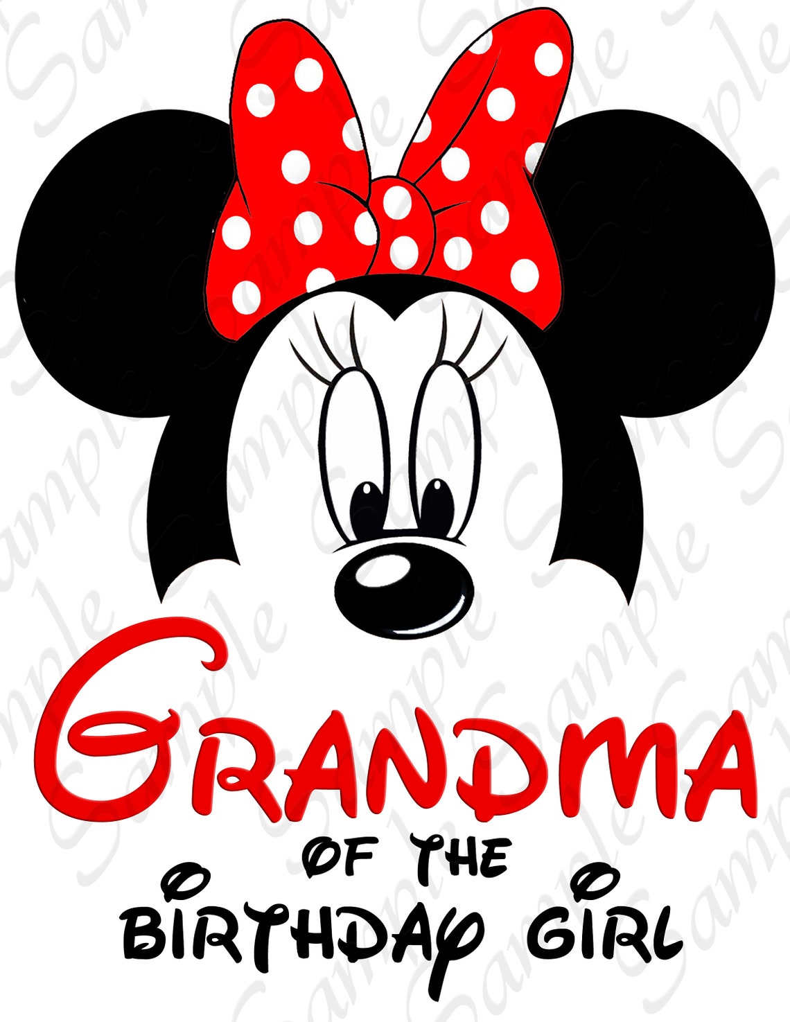 Disney Minnie Mouse head Grandma of Birthday Boy Svg INSTANT Etsy