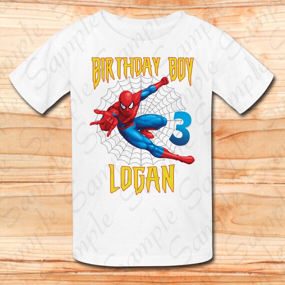 Download Spiderman Birthday Boy Svg Instant Download Personalized Etsy
