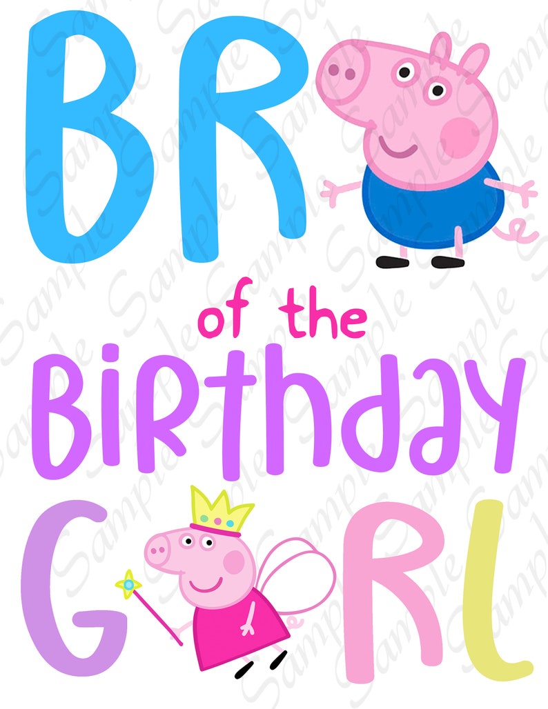 Download Peppa pig George Pig Brother of Birthday Girl Svg INSTANT ...