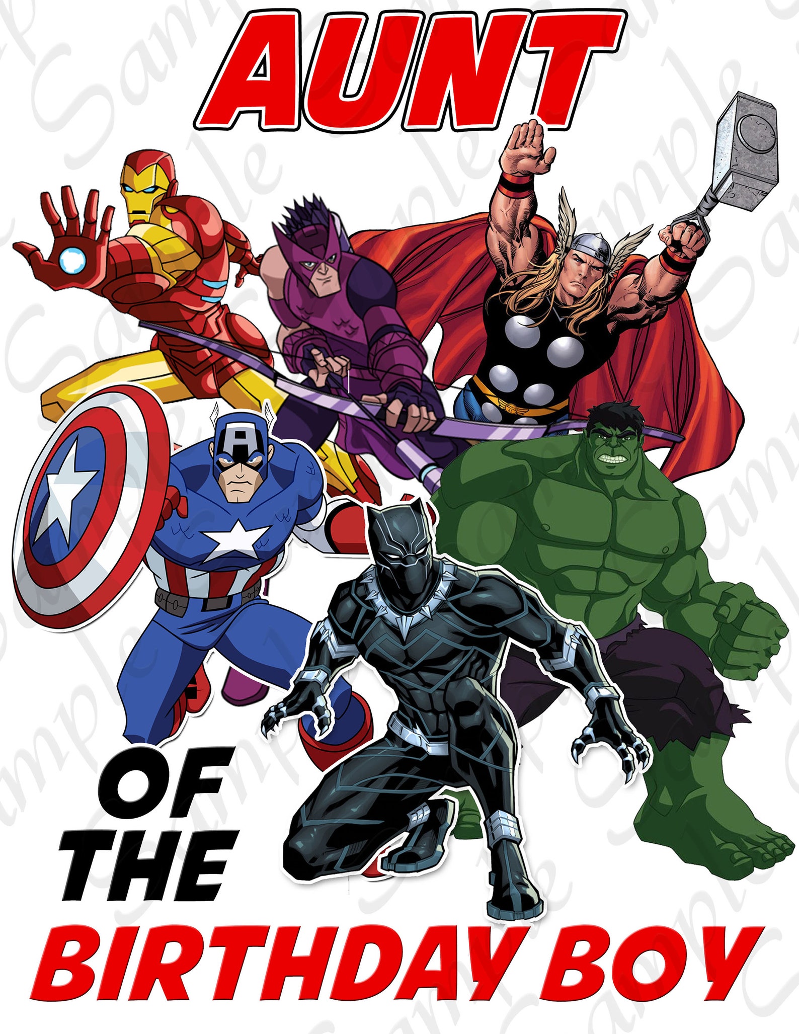Download Marvel avengers Aunt of Birthday Boy Svg INSTANT DOWNLOAD ...