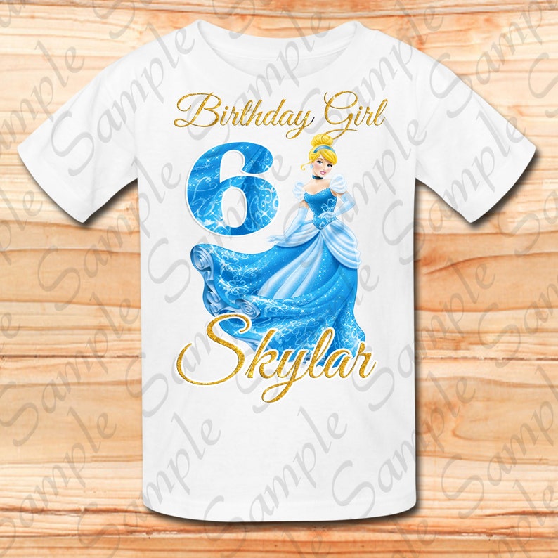 Disney Princess Cinderella glitter Svg INSTANT DOWNLOAD Custom Matching birthday party shirt Iron on transfer Printable DIY cut file clipart