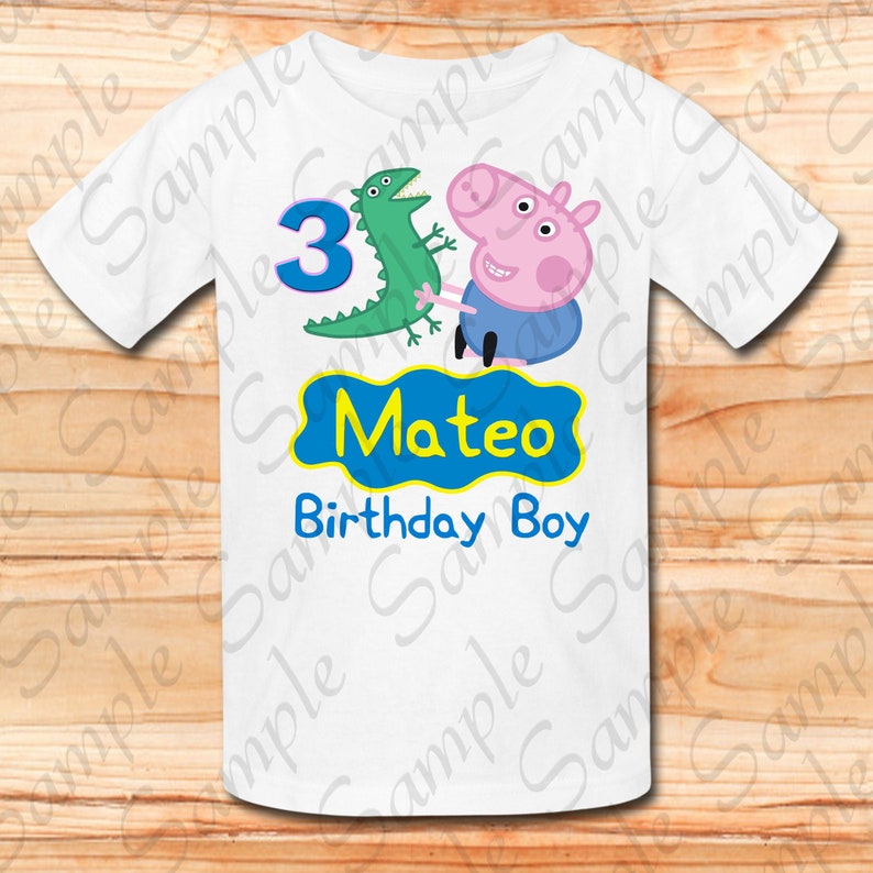 Download Peppa pig George Pig Birthday Boy Svg INSTANT DOWNLOAD Custom | Etsy