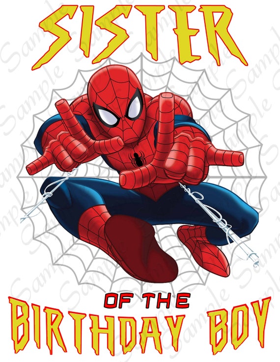 Download Spiderman Sister Of The Birthday Boy Svg Instant Download Etsy
