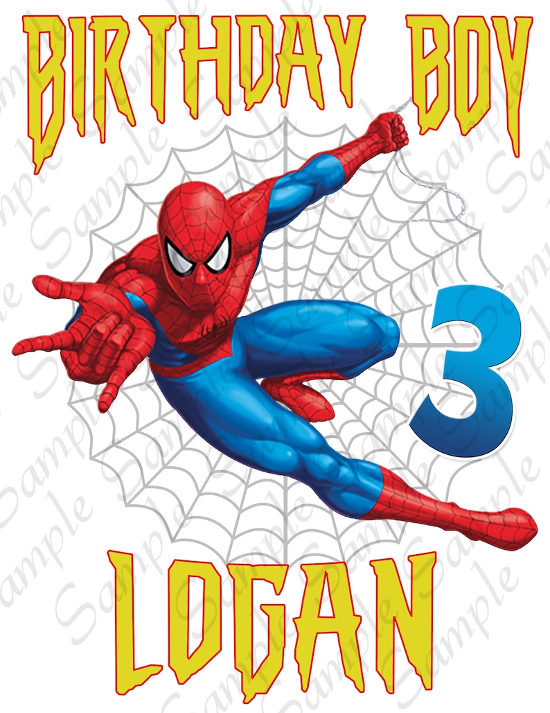 Download Spiderman Birthday Boy Svg INSTANT DOWNLOAD Personalized | Etsy