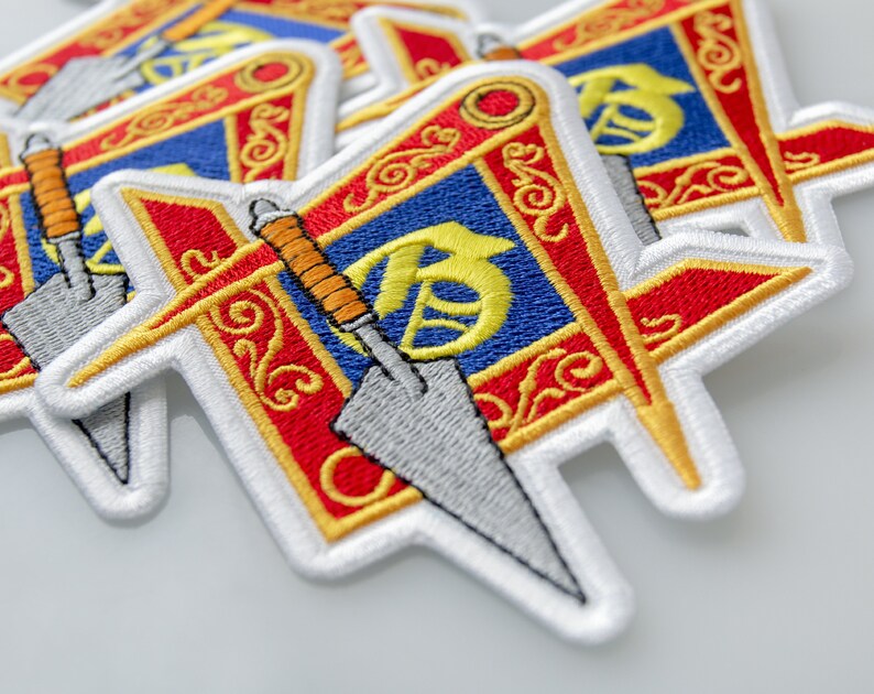 Masonic Logo with Trowel Patch Embroidered Mason Sign Iron Etsy