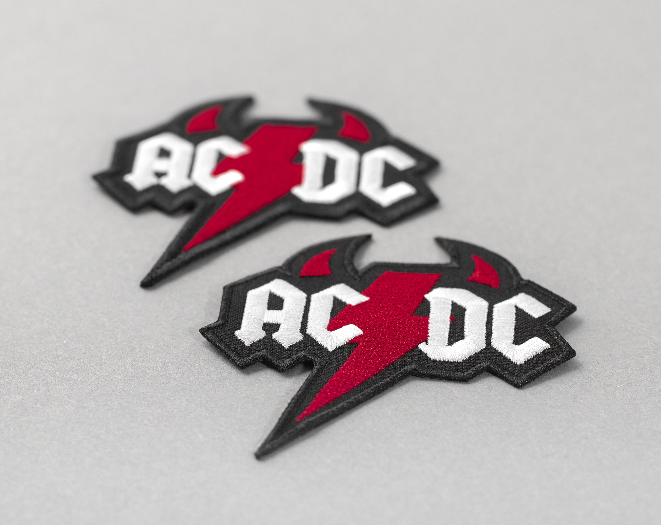 AC/DC Devil Patch Logo de bande de rock rouge et jaune brodé | Etsy