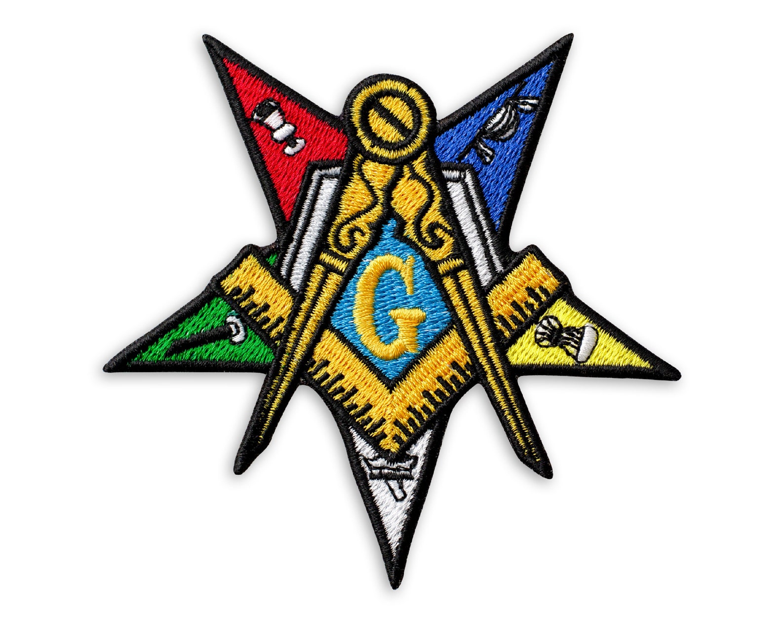 Masonic Symbol Patch Order of The Eastern Star Embroidered Etsy
