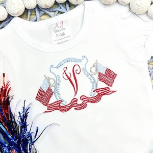 Americana Crest Machine Embroidery Design File