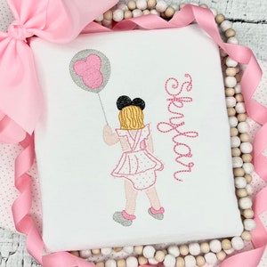 Mouse Ears Baby Girl Machine Embroidery Design