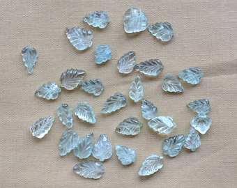 Aguamarina tallada, piedra tallada, aguamarina en forma de hoja, aguamarina para joyería, 7 x 11,5 mm a 10 x 16 mm, n.° C 745