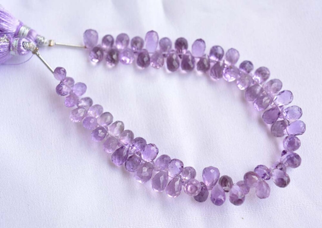 Amethyst Tear Drop Beads, Amethyst Faceted Drop Shape Beads, Amethyst ...