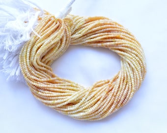 Yellow Opal Rondelle Gemstone Beads, Shaded Yellow Opal Faceted Rondelle Beads, 2.40MM, Opal Gemstone For Necklace 12.5 Inch Strand # BD 206