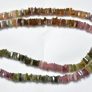 Tourmaline Heishi Beads, Multi Color Tourmaline Beads, 3.5 mm Multi Tourmaline Spacer Heishi Beads, Beads For Jewelry, 16 Inches Strand #BD4