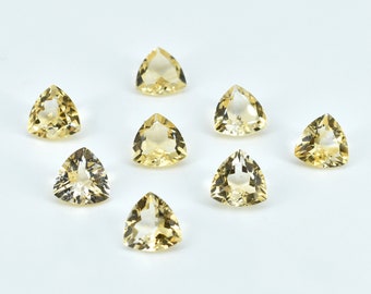 Citrine Gemstone, Citrine Faceted Trillion Cut Gemstone, Citrine Pair, Citrine Cut Stone 11.5x11.5 mm , Loose Citrine Gemstones, GL#231