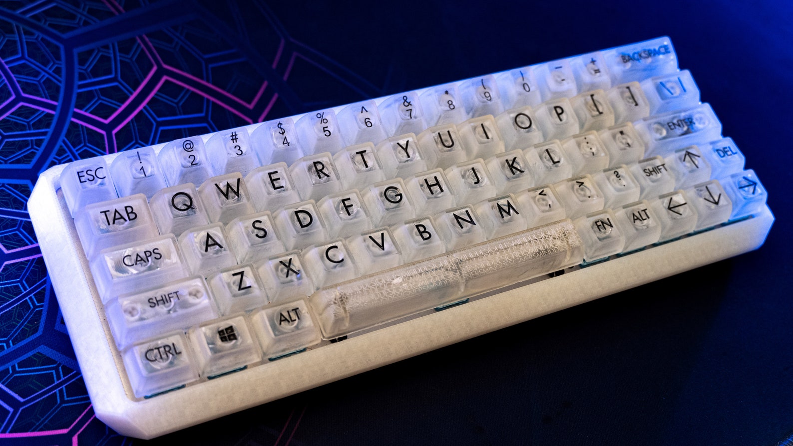 Keycap Set SA Profile for 100 Full Sized Keyboard Translucent 3D Printed Resin Painted Etsy