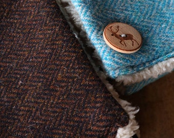 Harris Tweed - Cosy Scarf neck warmer, Handmade in Scotland
