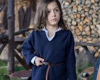 Viking kids tunic, childrens viking tunic, 100% natural wool fabric