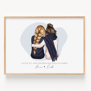 Best Friend Gift Personalized | sister gift | Girlfriend Gift Birthday Poster | girlfriends picture