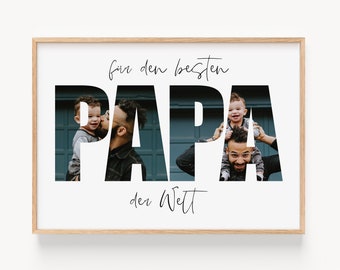 Papa Geschenk Vatertag, Vatertagsgeschenk Bild, Geschenke für Männer Mann Ehemann Vater