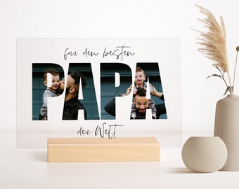 Vatertagsgeschenk Papa Acrylglas Bild, Geschenke für Männer Vatertag, Papa Geschenk Geburtstag