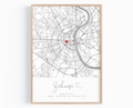 Coordinates Picture Home | Housewarming Gift Apartment House Poster with Frame product logo