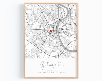 Imagen de coordenadas para el hogar | Póster para apartamento con marco, ideal como regalo de inauguración