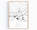 Housewarming gift for an apartment or house | Coordinates picture of your home | Gift for moving in Valentine's Day, house building, wedding, topping-out ceremony | Pictures of the living room