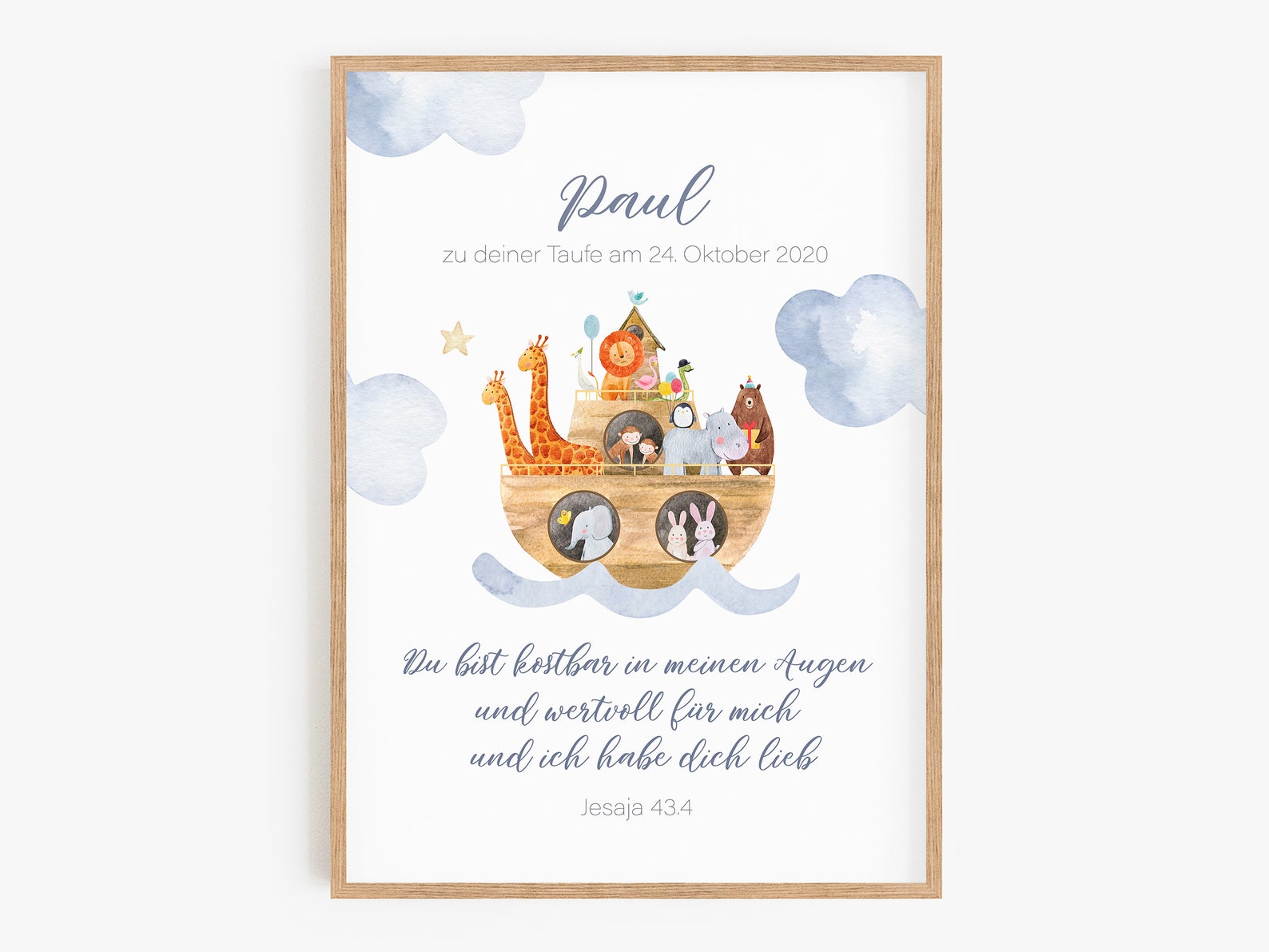 Taufspruch Poster Taufgeschenk Mädchen Junge Patenkind | Etsy