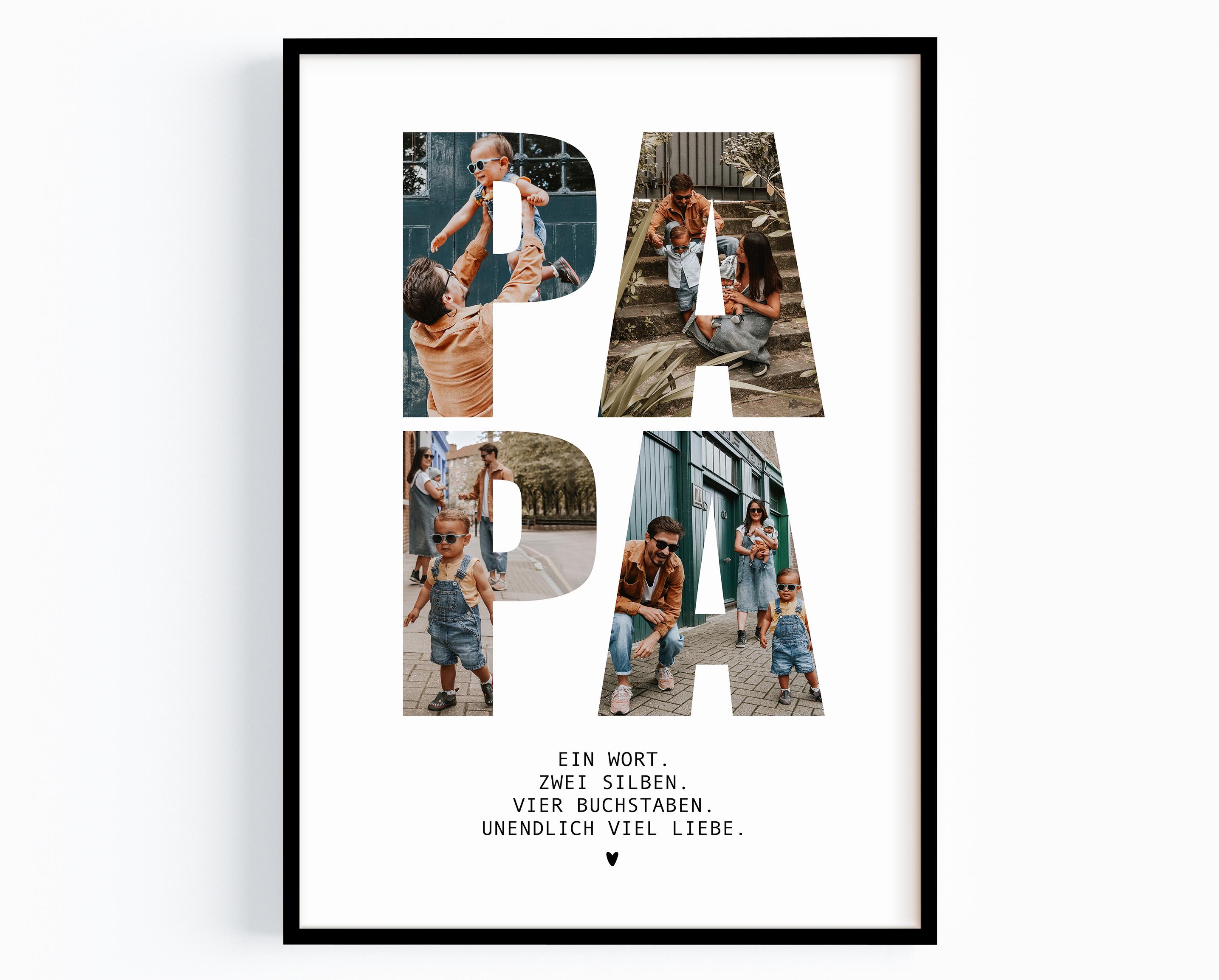 Personalisiertes Acrylglas Geschenk Für Papa - Vatertag Foto Geschenk Mit Holzständer