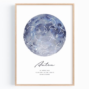 Constellation birth gift boy girl | Starry sky birth gift