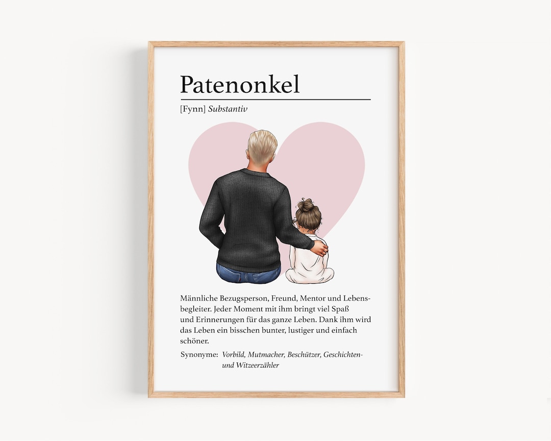 Patenonkel Geschenk personalisiert, Willst du mein Patenonkel sein