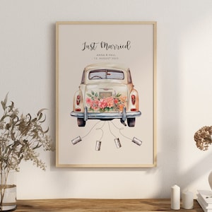 'Just Married' Handtuch - Brautpaar Handtuch 38x76cm