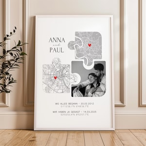 Anniversary gift for him Personalized photo gift Partner Where it all began Gift Man Woman Wedding anniversary Yes Picture Coordinates Couple image 9