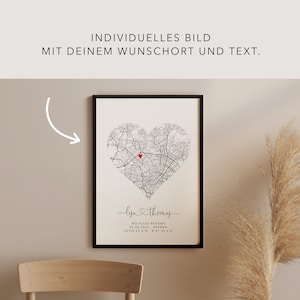 Erinnerungsgeschenk wo alles begann Karte personalisiert, Koordinaten Bild Verlobung Jahrestag Hochzeitsgeschenk Poster Bild 2