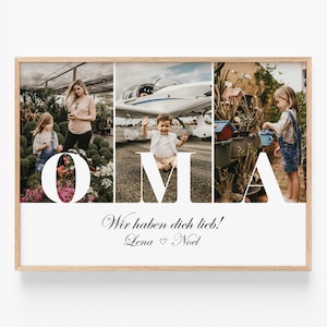 Weihnachten Geschenk Oma Weihnachtsgeschenk personalisiert Beste Oma Geschenk vom Enkelkind Bild mit Bilderrahmen